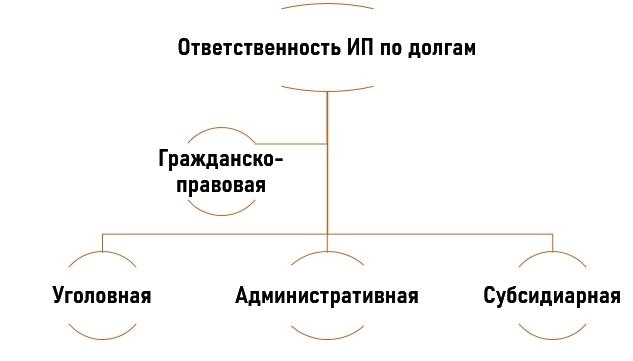 Ответственность ИП по долгам (схема)